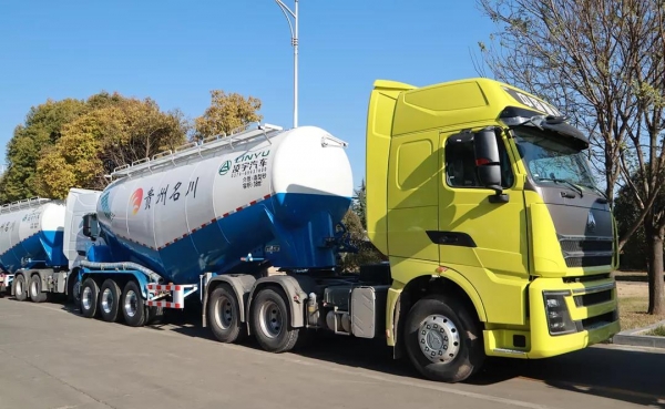 colorful cement bulk carrier