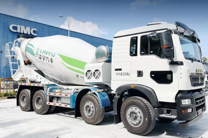 hybrid mixer truck