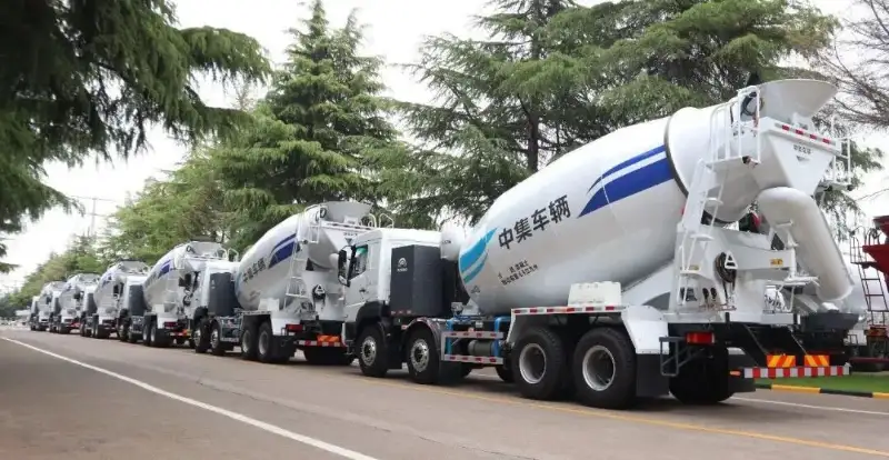 First order from a new customer secured! CIMC Vehicles' new energy concrete mixer truck shipped to Hebei